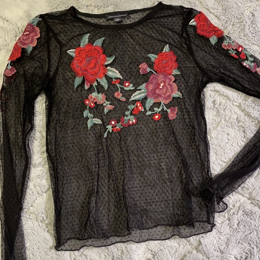 American Eagle sheer top